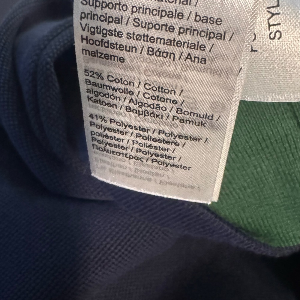 Lacoste Woman’s Navy Crewneck Sweatshirt with Green Logo Sz 40 Large Classic - Picture 4 of 5